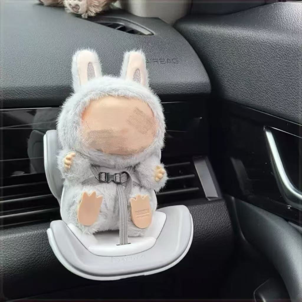 Labubu Sitting Party Aromatherapy Car Air Vent Safety Seat Ornament