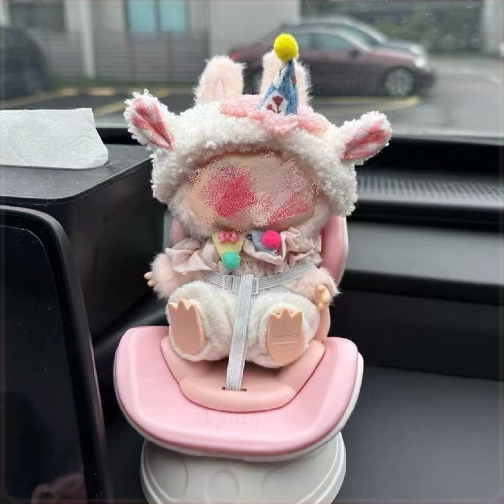 Labubu Sitting Party Aromatherapy Car Air Vent Safety Seat Ornament
